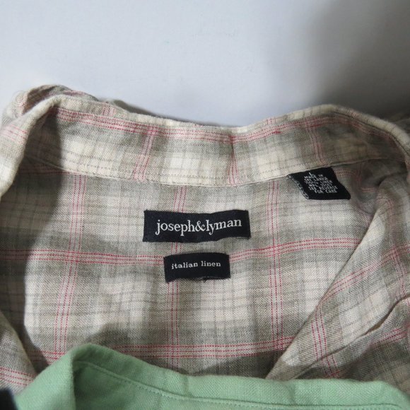 Men's Linen Shirt Lot, VTG, sz L  631 - Picture 11 of 14